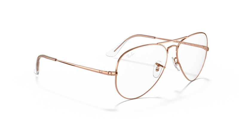 Ray-Ban AVIATOR RX6489 in Rose Gold / Clear - Alternate View
