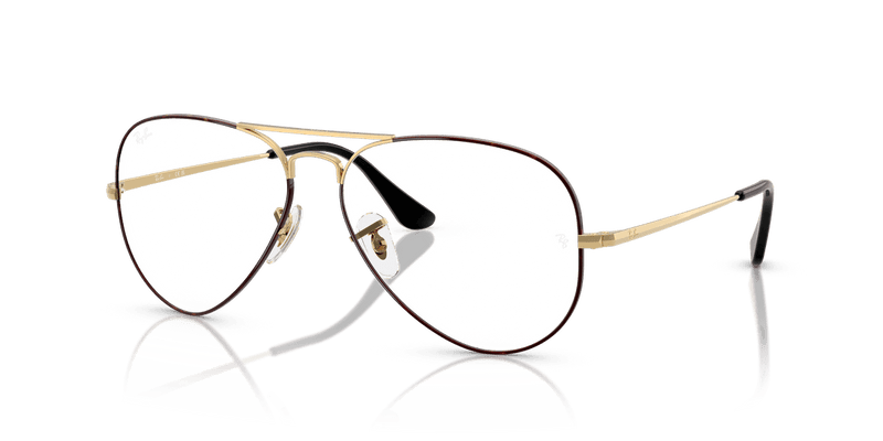 Ray-Ban AVIATOR RX6489 in Black On Arista / Clear - Alternate View