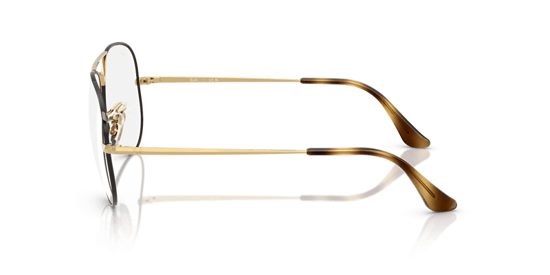 Ray-Ban AVIATOR RX6489 in Havana On Arista / Clear - Alternate View