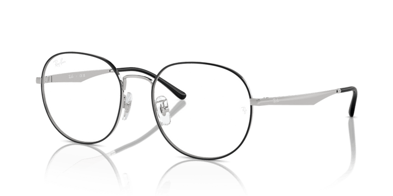 Ray-Ban RX6517D in Black On Silver / Clear - Alternate View