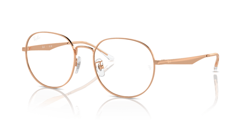 Ray-Ban RX6517D in Rose Gold / Clear - Front View