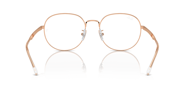 Ray-Ban RX6517D in Rose Gold / Clear - Back View