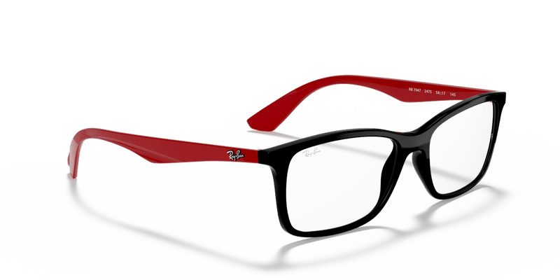 Ray-Ban RX7047 in Black / Clear (2475) - Alternate View