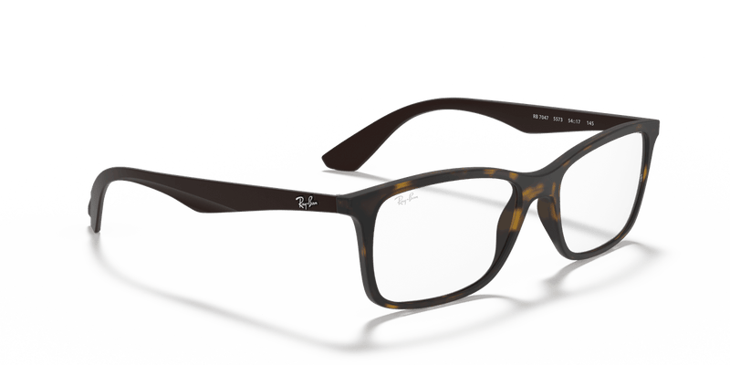 Ray-Ban RX7047 in Havana / Clear (5573) - Alternate View