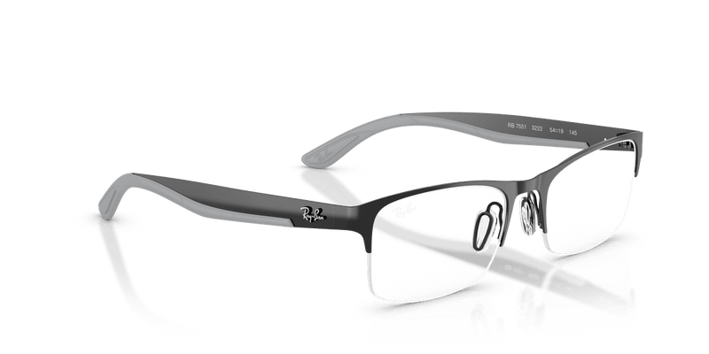Ray-Ban RX7551 in Black / Clear - Alternate View
