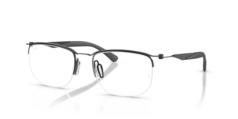 Ray-Ban RX7552 in Black / Clear - Front View