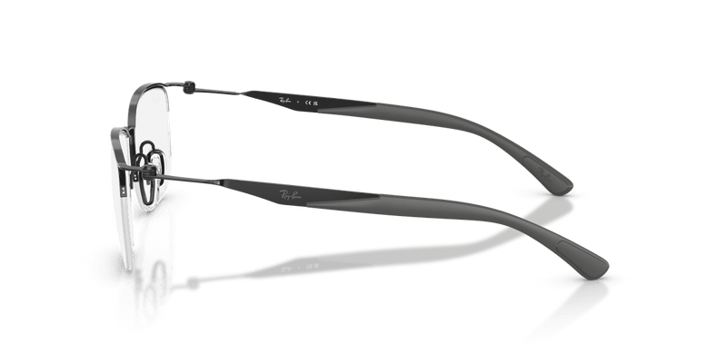 Ray-Ban RX7552 in Black / Clear - Side View