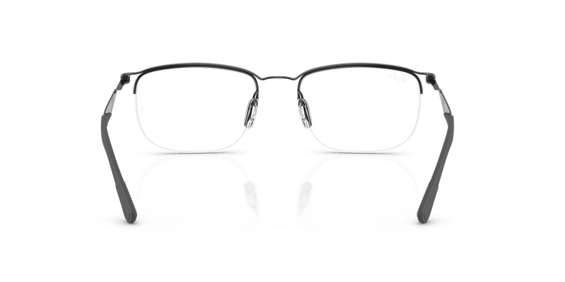Ray-Ban RX7552 in Black / Clear - Back View