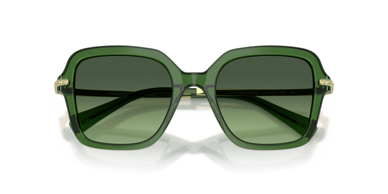 Swarovski SK6040 in Transparent Dark Green / Green Gradient (10812A) - Side View
