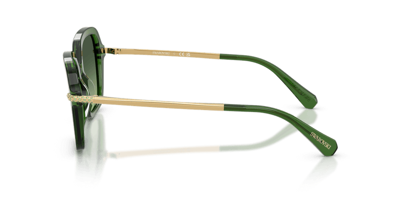 Swarovski SK6040 in Transparent Dark Green / Green Gradient (10812A) - Temple Detail