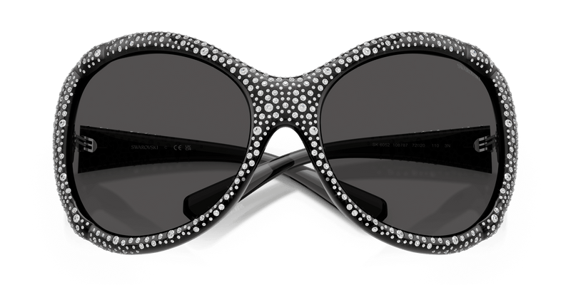 Swarovski SK6052 in Dark Grey / Dark Grey (108787) - Side View