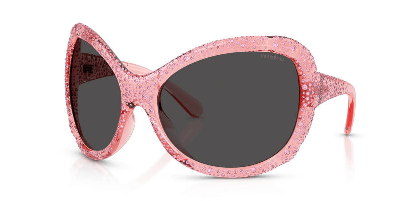 Swarovski SK6052 in Transparent Pink / Dark Grey (108887) - Alternate View