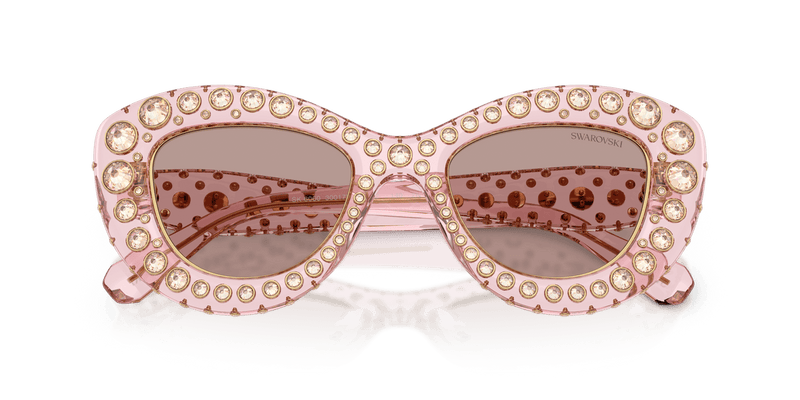 Swarovski SK6060 in Transparent Pink / Light Purple Brown (30017N) - Alternate View
