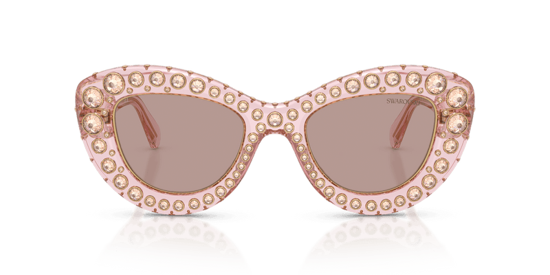 Swarovski SK6060 in Transparent Pink / Light Purple Brown (30017N) - Alternate View