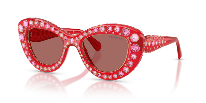 Swarovski SK6060 in Transparent Red / Dark Violet (110369) - Front View