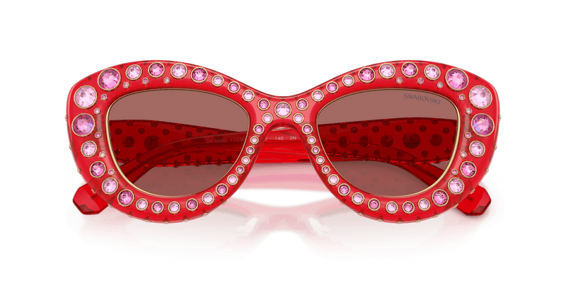 Swarovski SK6060 in Transparent Red / Dark Violet (110369) - Side View