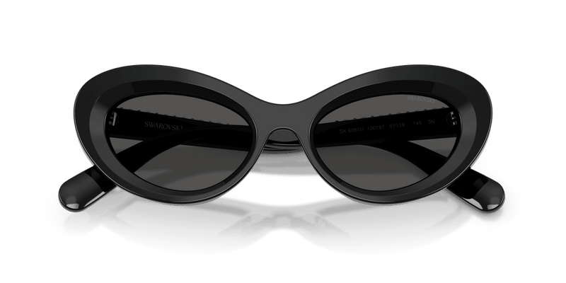 Swarovski SK6061U in Black / Dark Grey (100187) - Side View