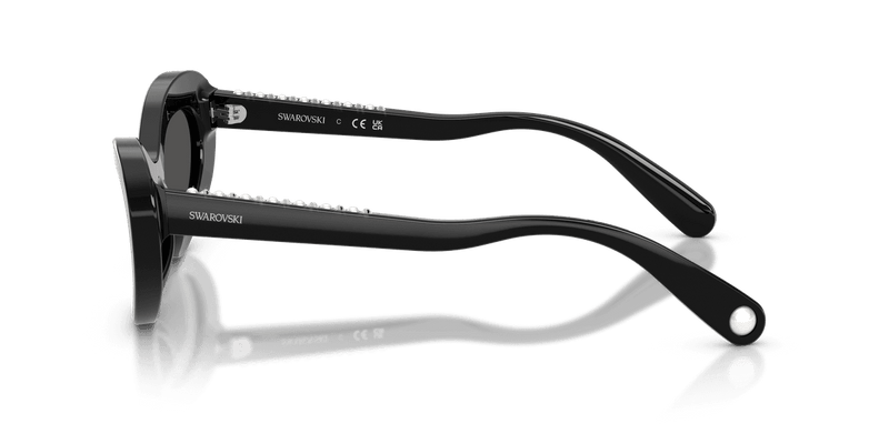 Swarovski SK6061U in Black / Dark Grey (100187) - Temple Detail