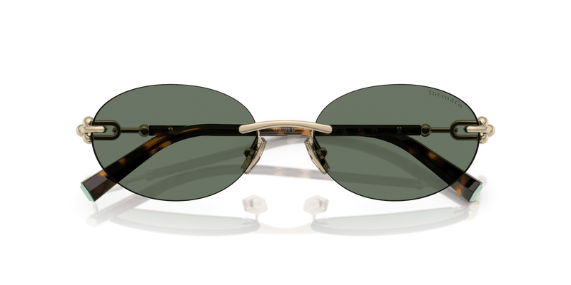 Tiffany & Co. TF3104D in Pale Gold / Dark Green (623882) - Side View