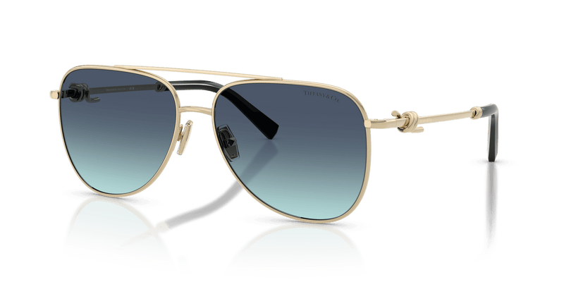Tiffany & Co. TF3116 in Pale Gold / Azure Gradient Blue (62029S) - Alternate View