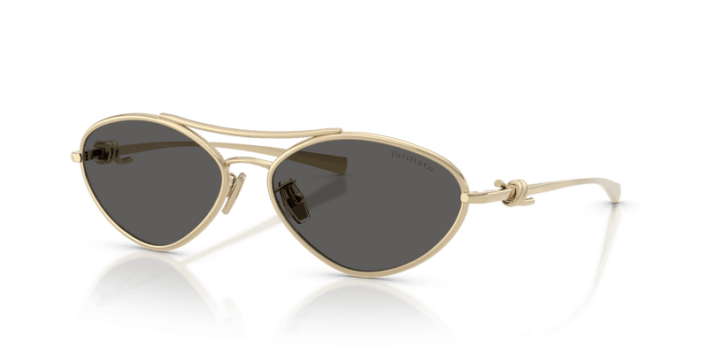 Tiffany & Co. TF3117 in Pale Gold / Dark Grey (6021S4) - Front View