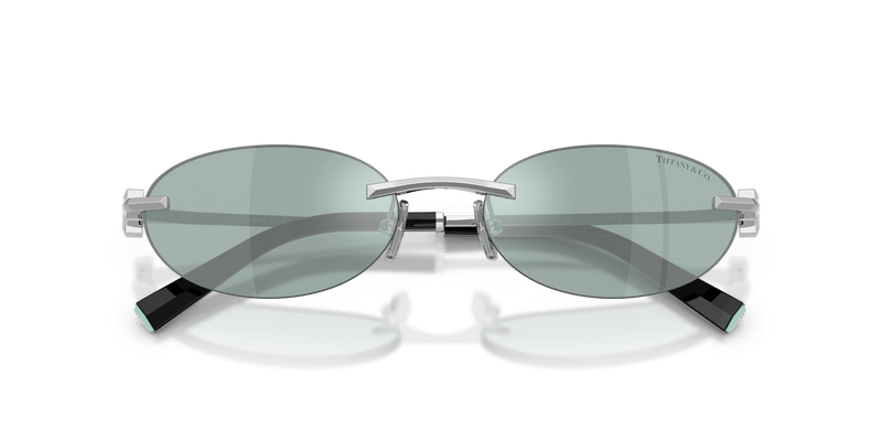 Tiffany & Co. TF3119D in Silver / Light Azure Mirror Silver (600165) - Side View