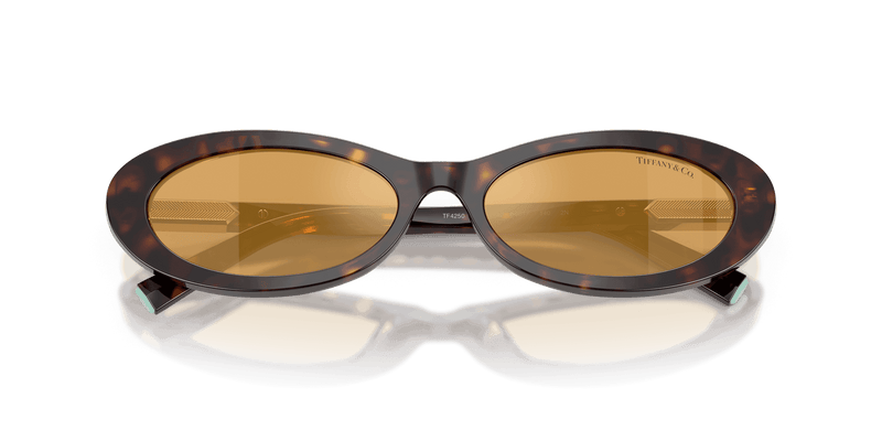 Tiffany & Co. TF4250 in Havana / Light Orange Mirror Silver Internal (801574) - Side View