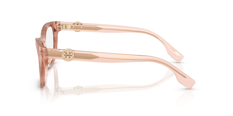 Tory Burch TY2159U in Pink Brown Transparent (2063) - Temple Detail
