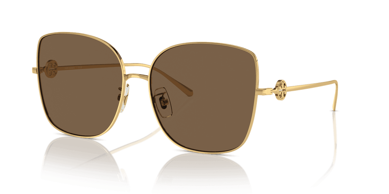 Tory Burch TY6106D in Shiny Gold / Dark Brown (334373) - Alternate View