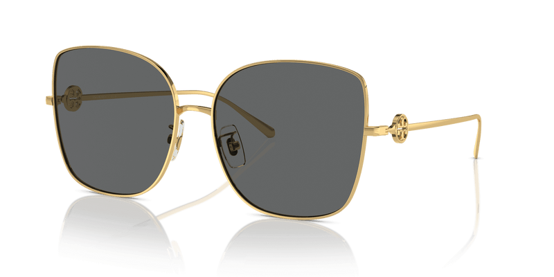 Tory Burch TY6106D in Shiny Gold / Dark Grey (334387) - Alternate View