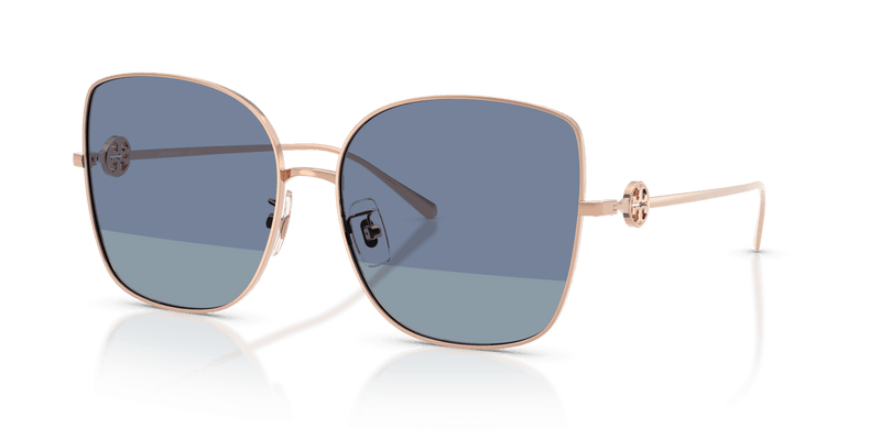 Tory Burch TY6106D in Shiny Light Rose Gold / Blue (33584U) - Alternate View