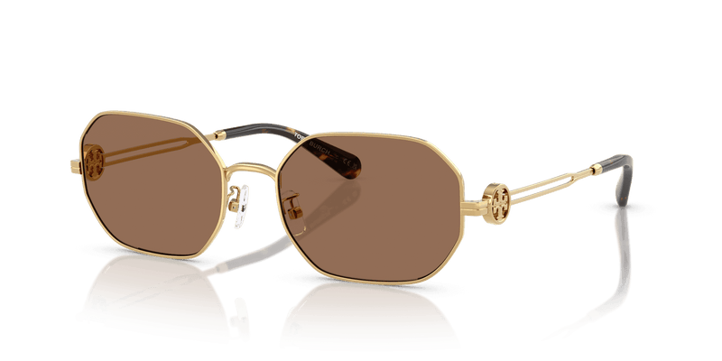 Tory Burch TY6113 in Shiny Gold / Dark Brown (334373) - Alternate View