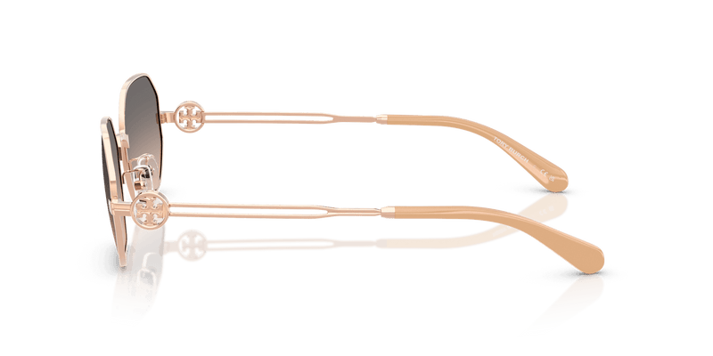 Tory Burch TY6113 in Shiny Light Rose Gold / Light Brown Gradient Grey (3358G9) - Alternate View