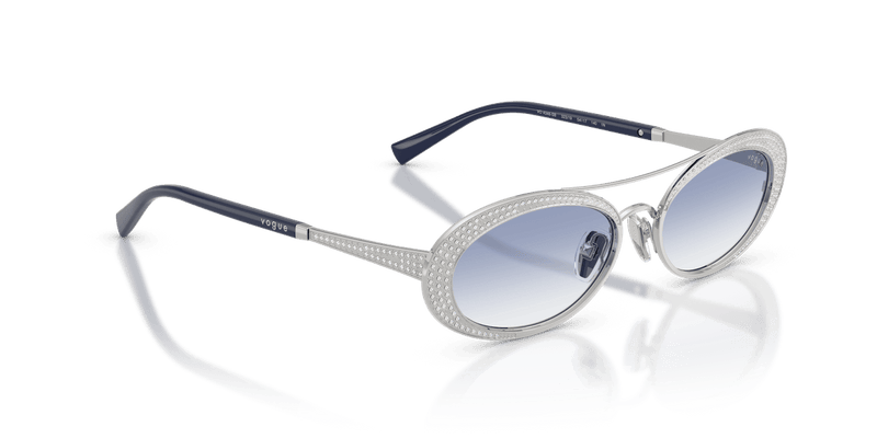 Vogue Eyewear VO4348SB in Silver / Clear Gradient Blue - Temple Detail