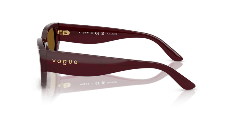 Vogue Eyewear VO5586S in Full Bordeaux / Dark Brown Polarized - Side View
