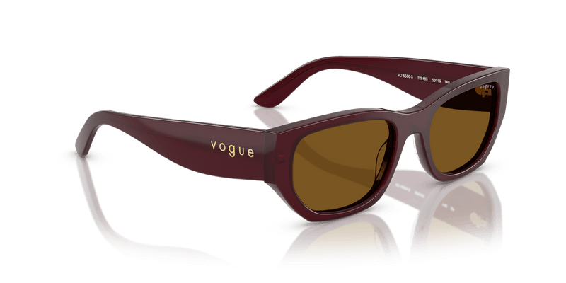 Vogue Eyewear VO5586S in Full Bordeaux / Dark Brown Polarized - Temple Detail