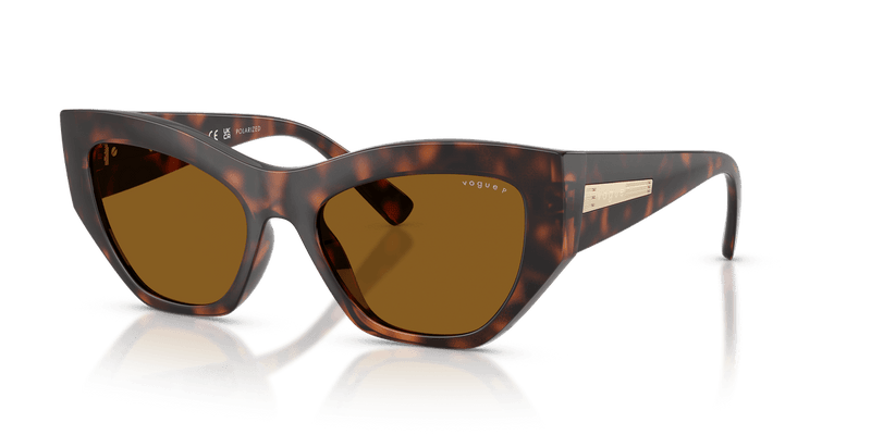 Vogue Eyewear VO5607S in Total Dark Havana / Dark Brown Polarized - Front View
