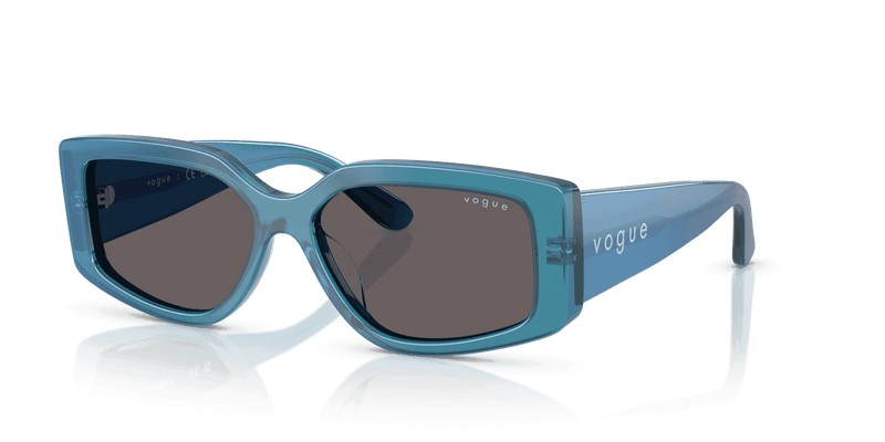 Vogue Eyewear VO5642SU in Transparent Pearl Blue / Black Smoke (323787) - Alternate View