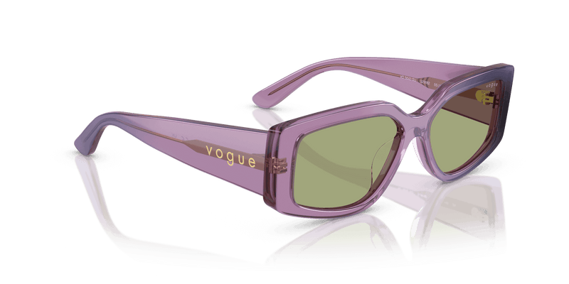 Vogue Eyewear VO5642SU in Transparent Pearl Purple / Green (323682) - Back View