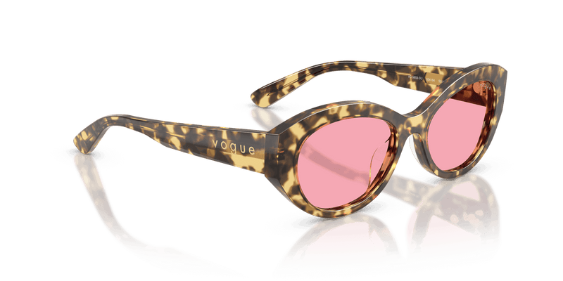 Vogue Eyewear VO5659SU in Brown Beige Tortoise / Pink (324184) - Back View
