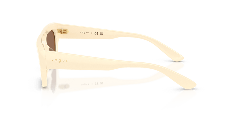 Vogue Eyewear VO5694SU in Full Ivory / Dark Brown (316773) - Temple Detail