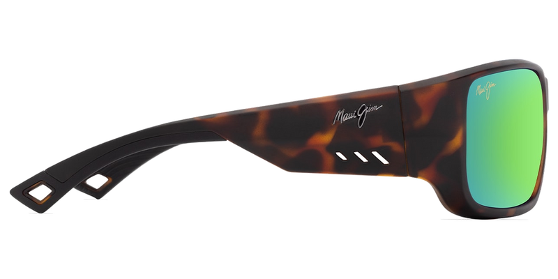 Maui Jim Keha in Matte Dark Havana / MAUIGreen® (GM663-10) - Temple Detail