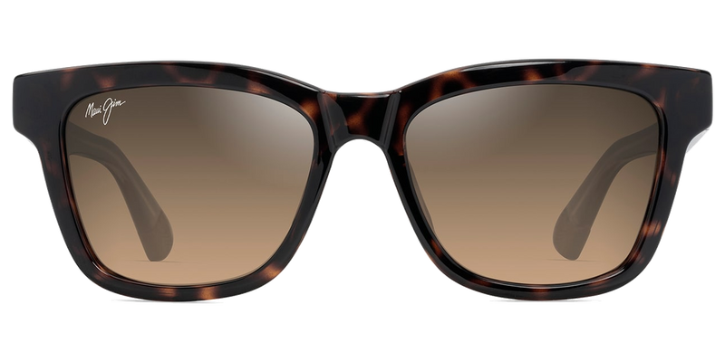 Maui Jim Hanohano in Shiny Dark Havana with Trans Yellow / HCL® Bronze (HS644-10) - Front View