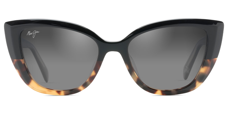 Maui Jim Blossom in Black with Tokyo Tortoise / Neutral Grey (GS892-02) - Front View