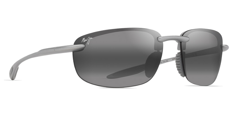Maui Jim Ho‘okipa Ultra in Metal Matte Silver / Neutral Grey (676-17) - Temple Detail