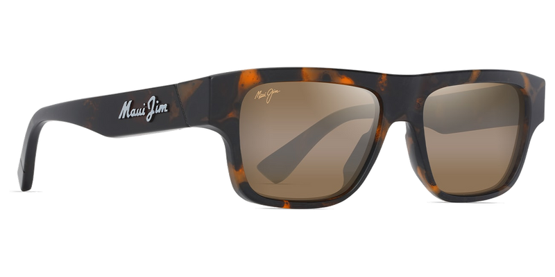 Maui Jim Kōkua in Matte Dark Havana / HCL® Bronze (H638-10) - Temple Detail