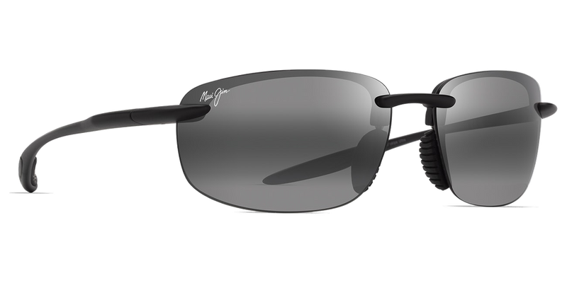 Maui Jim Ho‘okipa Ultra in Matte Black / Neutral Grey (676-02) - Side View
