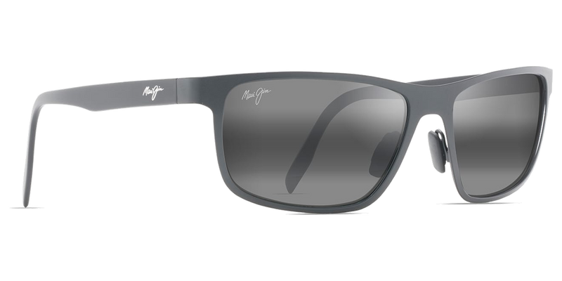Maui Jim Anemone in Satin Black / Neutral Grey (606-02) - Side View