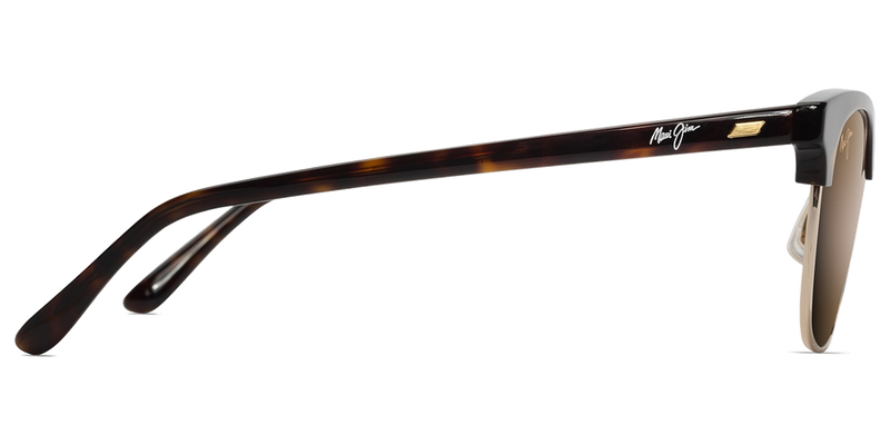 Maui Jim Holomua in Shiny Dark Havana / HCL® Bronze (H695-10) - Temple Detail
