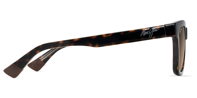 Maui Jim Hanohano in Shiny Dark Havana with Trans Yellow / HCL® Bronze (HS644-10) - Back View